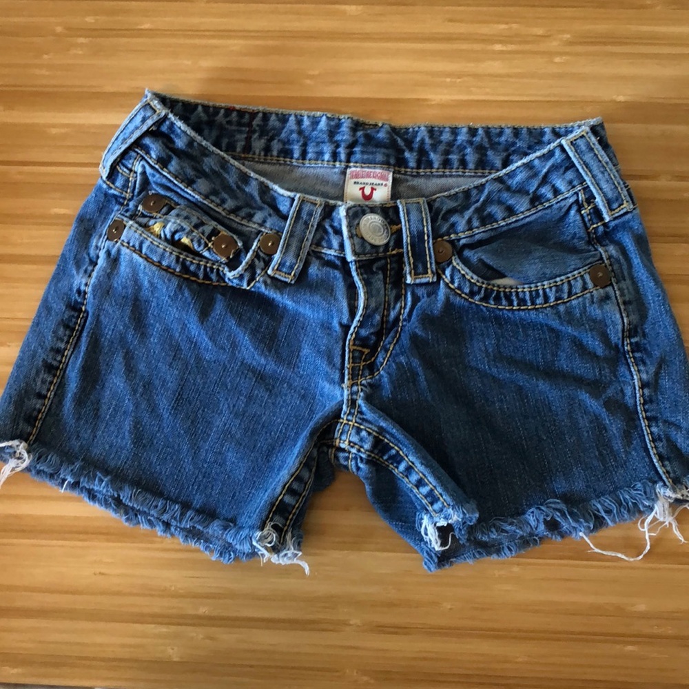 True Religion Rainbow Bobby Cutoffs